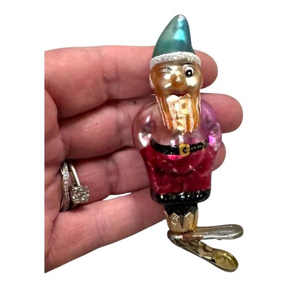 Vintage Christopher Radko Gnome Elf Pixie Clip On Christmas Tree Ornament READ - Picture 2 of 7